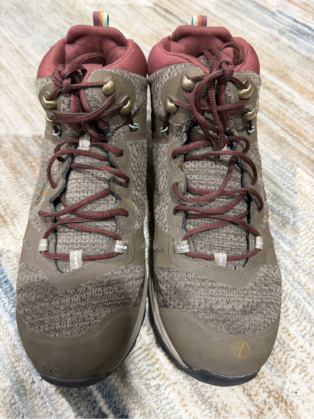 Keen Men's Brown and Burgundy Trail Boots